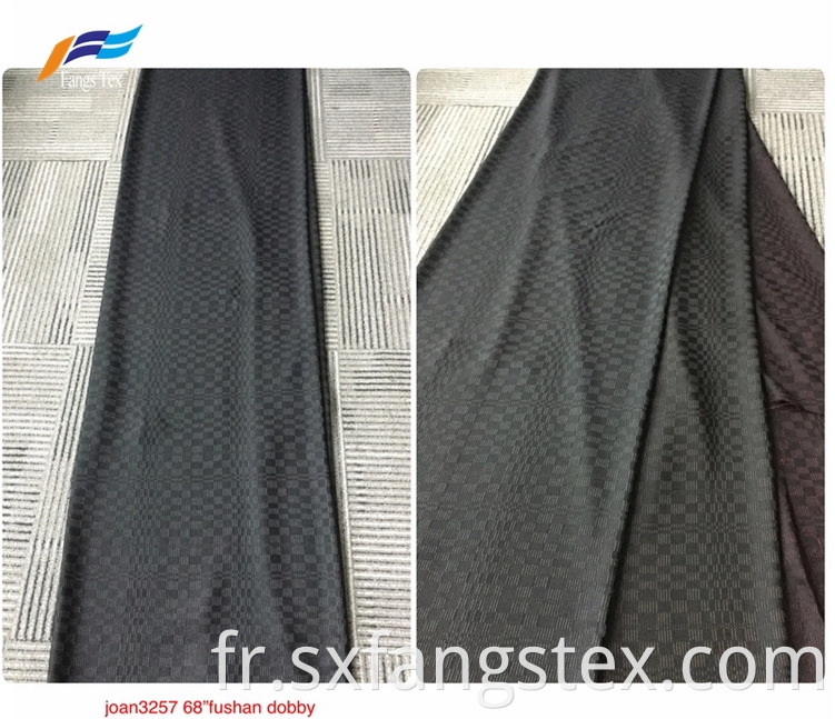 Dubai Formal Black Polyester Rayon Fushan Stripe Fabric 6